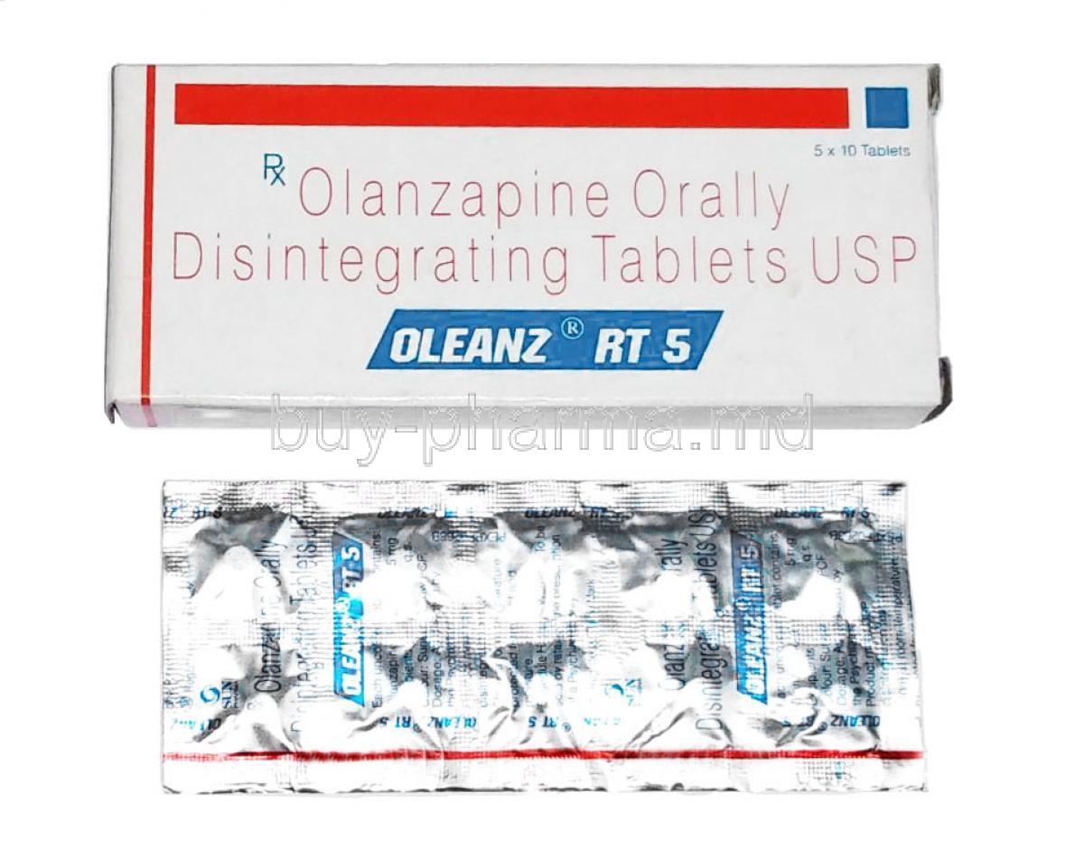Oleanz RT, Olanzapine 5mg, Box, sheet information