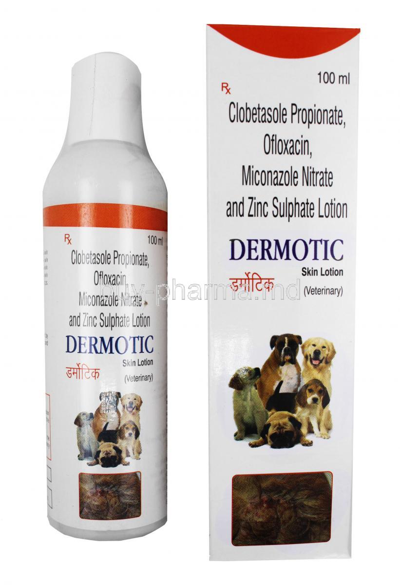 Dermotic Skin Lotion for Dogs box and bottle