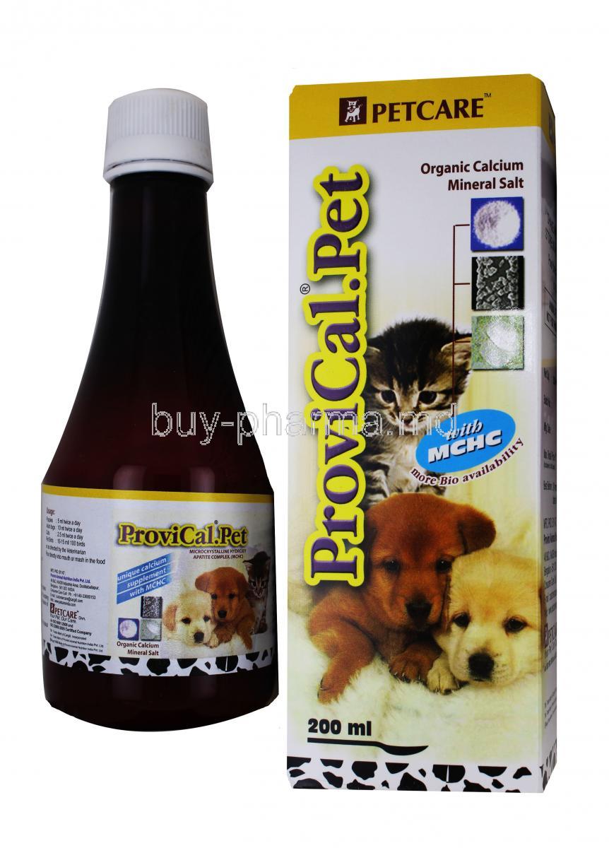 PROVICAL PET, Suspension 200ml, Box and bottle