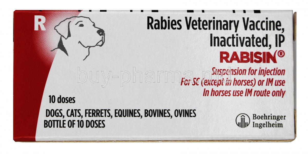 RABISIN, Rabies Veterinary vaccine, 10 doses, 10ml,Box
