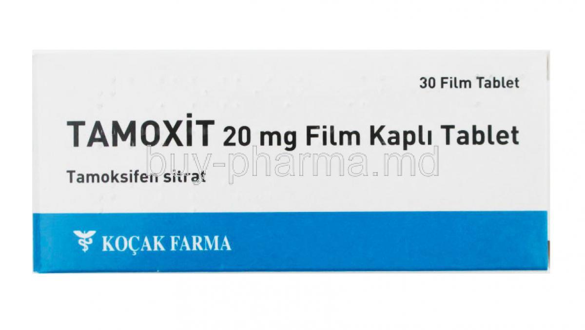 Tamoxit, 20mg Tamoxifen box front