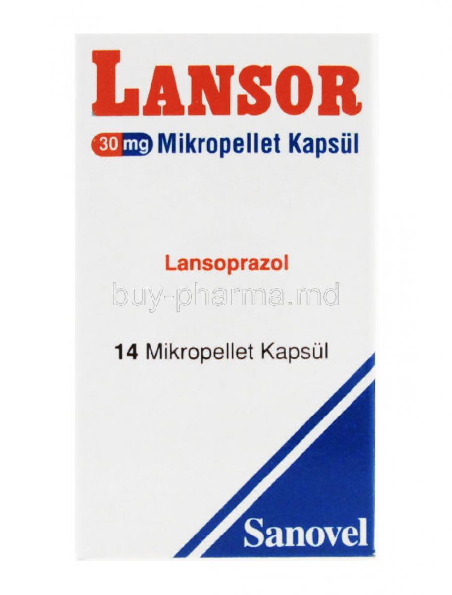 Lansor, Lansoprazole 30mg box front