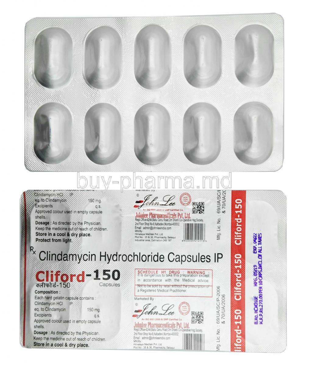 Cliford, Clindamycin 150mg capsule