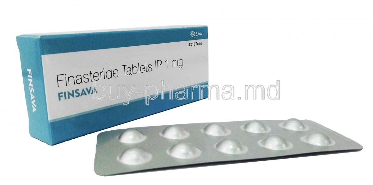 Finsava, Finasteride, 1 mg 30 tabs, Box, Sheet