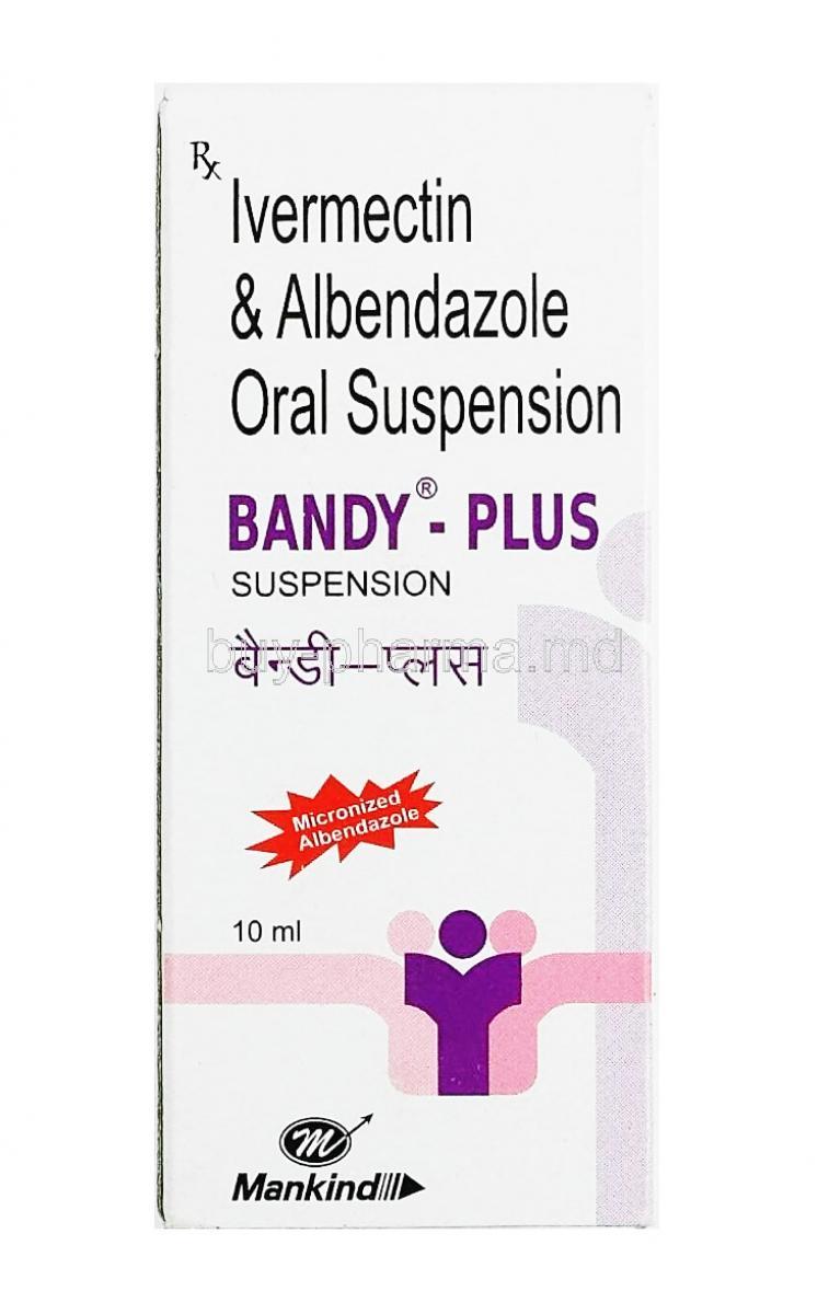 Bandy-Plus Suspension, Ivermectin and Albendazole  box front