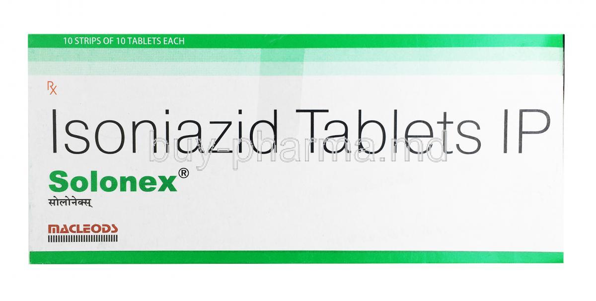 Solonex, Isoniazid 300 mg box front