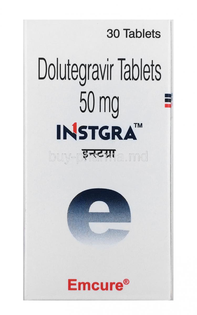 Instgra, Dolutegravir 50 mg box