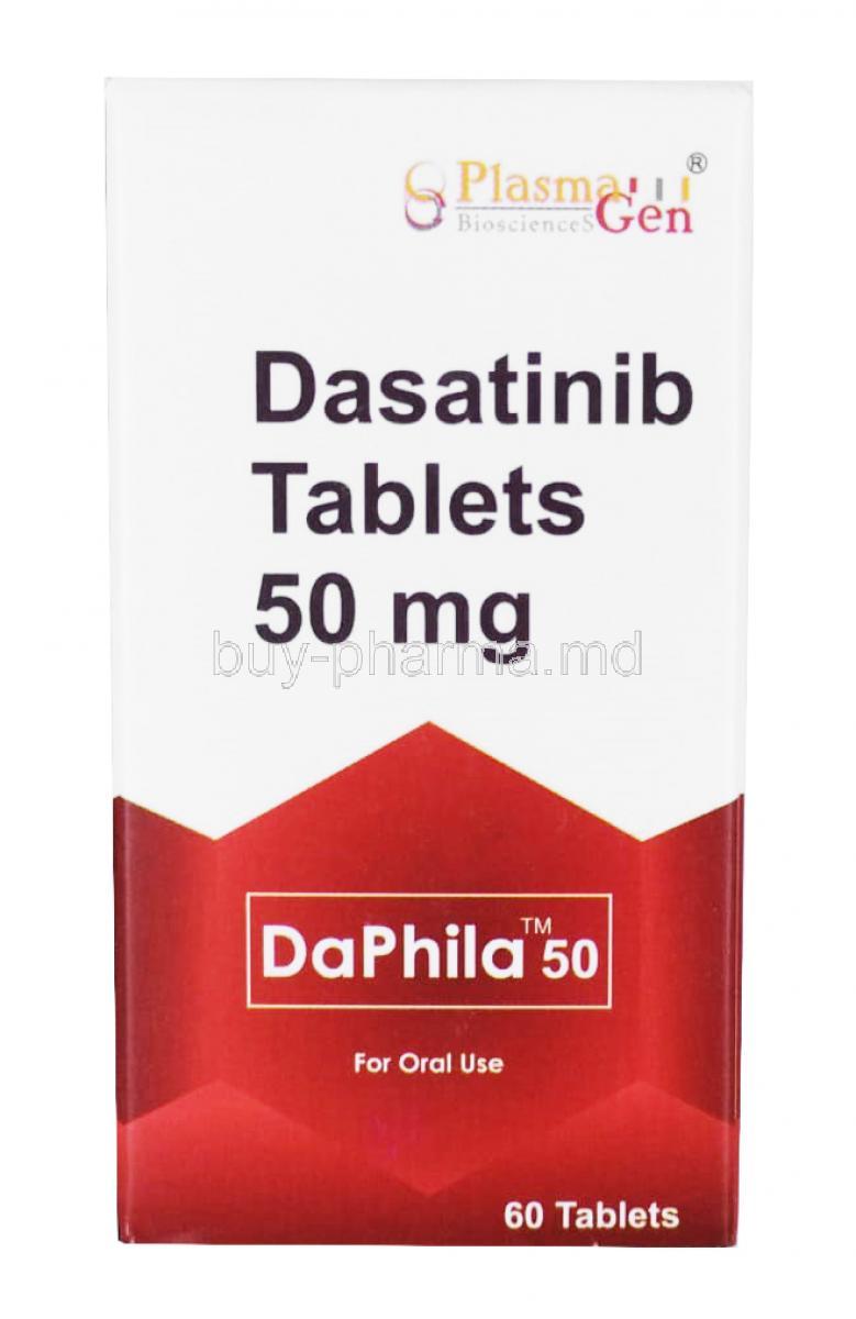 Daphila, Dasatinib 50mg 60 tablet box