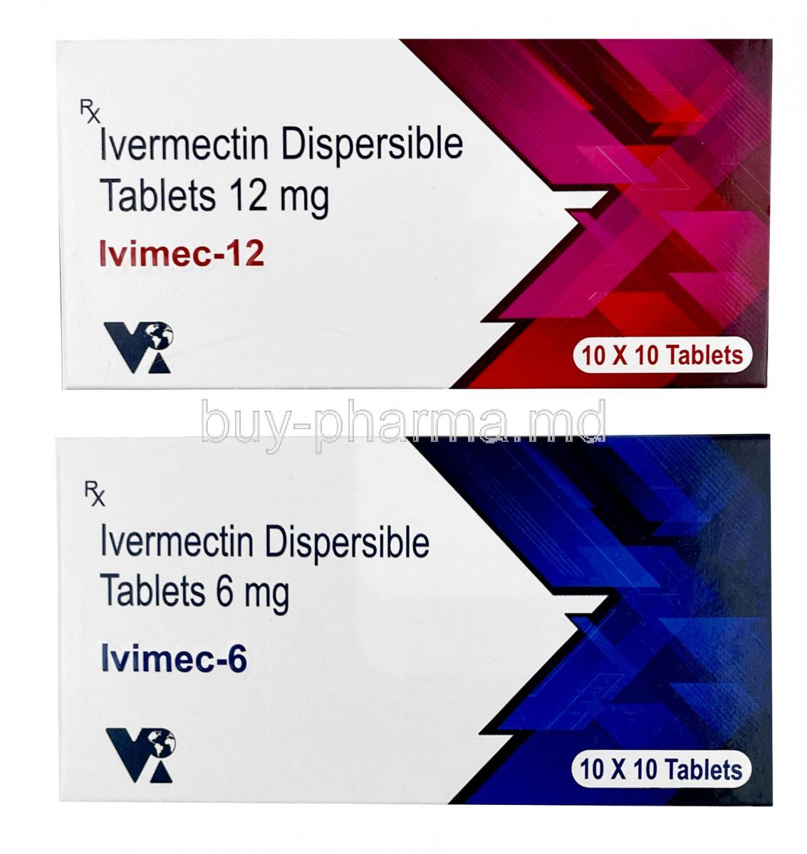 Ivimec 6mg and 12mg, VEA Impex, Box front view