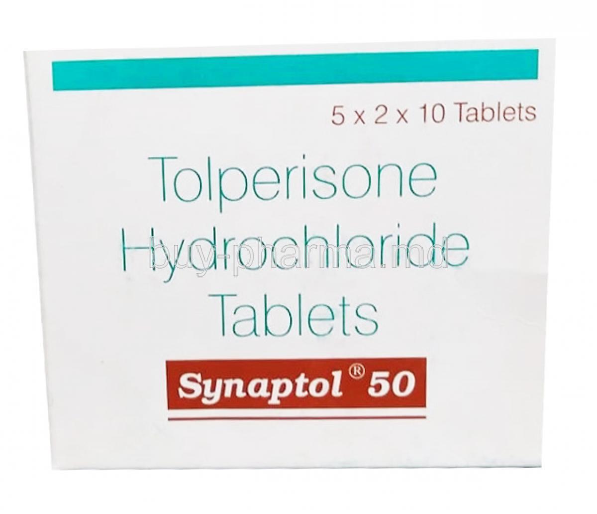Synaptol, Tolperisone 50 mg box