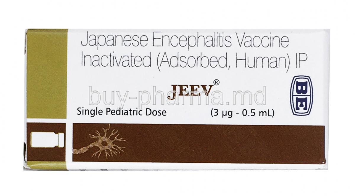 Jeev Vaccine, Inactivated Japanese Encephalitis virus protein 3mcg box