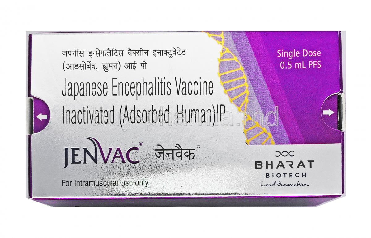 Jenvac Vaccine, Inactivated Japanese Encephalitis virus protein 5mcg  box