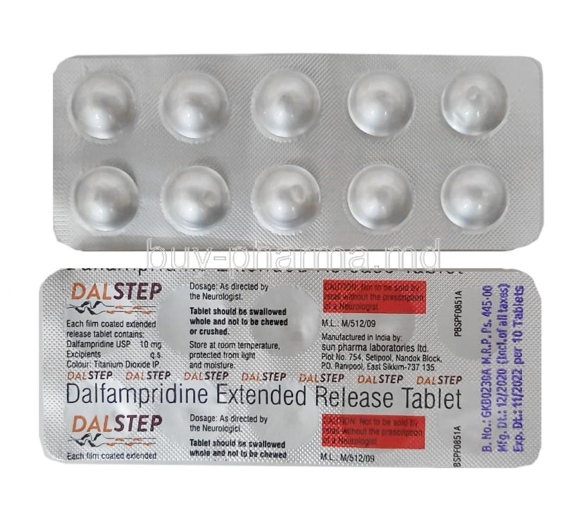 Dalstep, Dalfampridine 10mg tablet