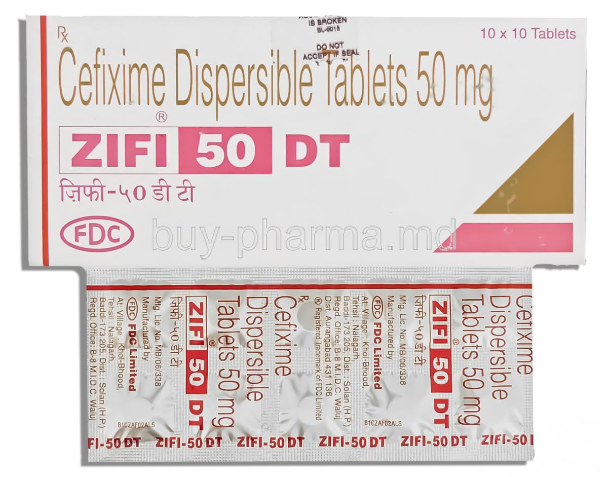 Zifi, Generic Suprax,  Cefixime 200 Mg Tablet (FDC)