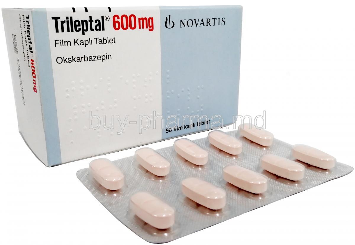 Trileptal, Oxcarbazepine 600mg, Novartis, Box, Blisterpack