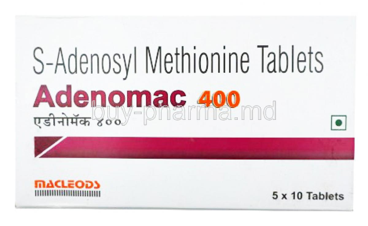 Adenomac, 400mg Tablet, Macleods Pharmaceuticals Pvt Ltd, box front presentation