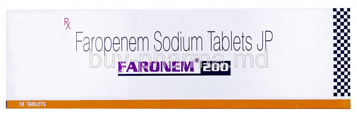 Faronem, Faropenem 200mg, Sun Pharma, Box front view