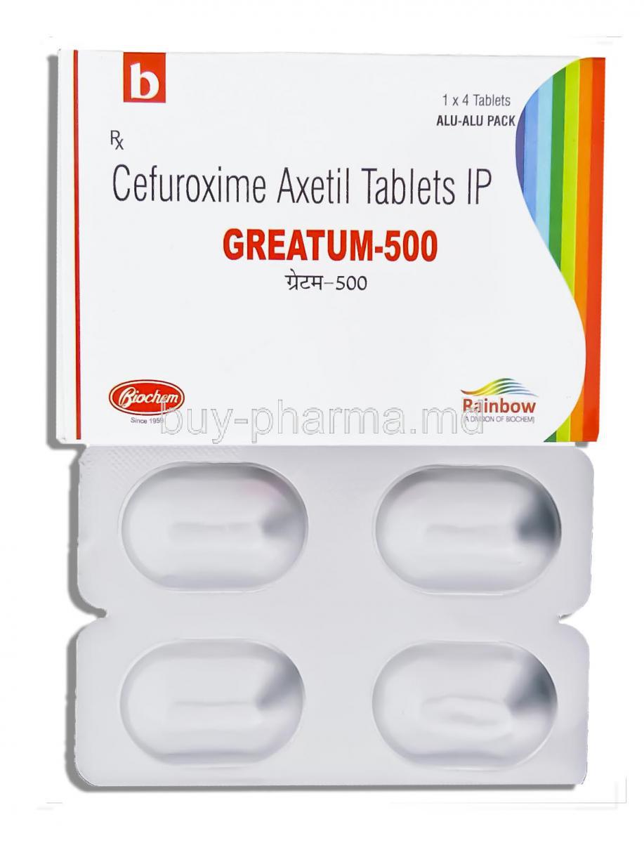 Greatum, Generic Ceftin, Cefuroxime Axetim 500 Mg Tablet (Biochem)