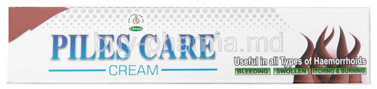 Chirayu Piles Care Cream, Cream 30g, Chirayu Pharmaceuticals, Box front view