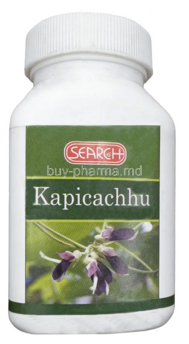 Search Pharma Kapikachhu, 60capsules, Search Pharma, Bottle front view