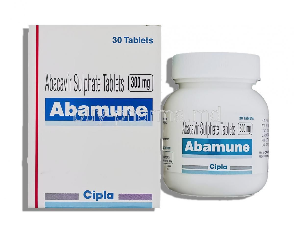 Abamune, Abacavir 300mg tablets (Cipla )
