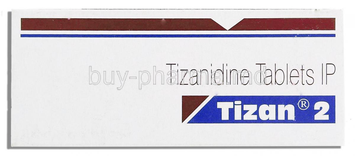 Tizan , Generc Zanaflex,  Tizanidine 2 Mg Tablet (Sun)