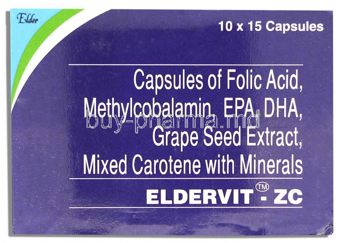 Eldervit-ZC, Mulit-Vitamins+zinc, Eldervit  Capsule (Elder Pharmaceuticals)