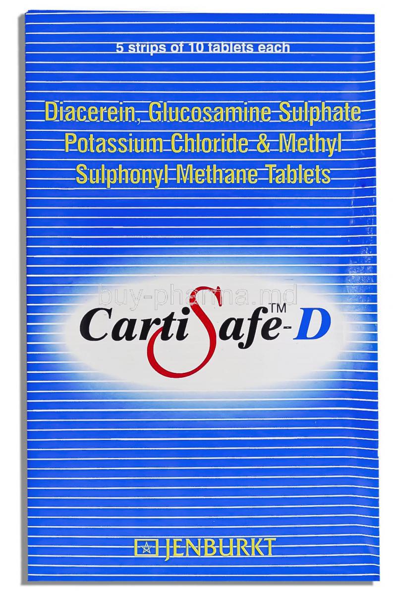 Cartisafe D, Glucosamine Sulphate/ Vit D3/ Calcium Carbonate 750 Mg/ 125iu/ 250 Mg Tablet (Jenburkt Pharma)