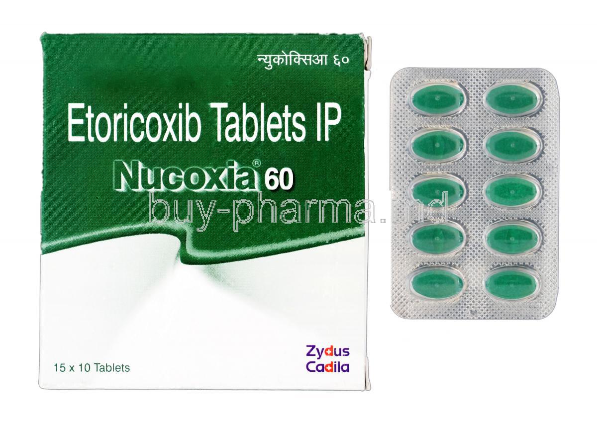 Nucoxia,  Etoricoxib, 60 mg