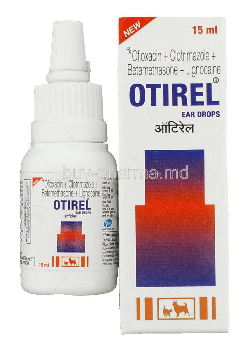 Otirel, Ofloxacin/ Clotrimazole/ Beclomethasone /Lignocaine Ear Drops