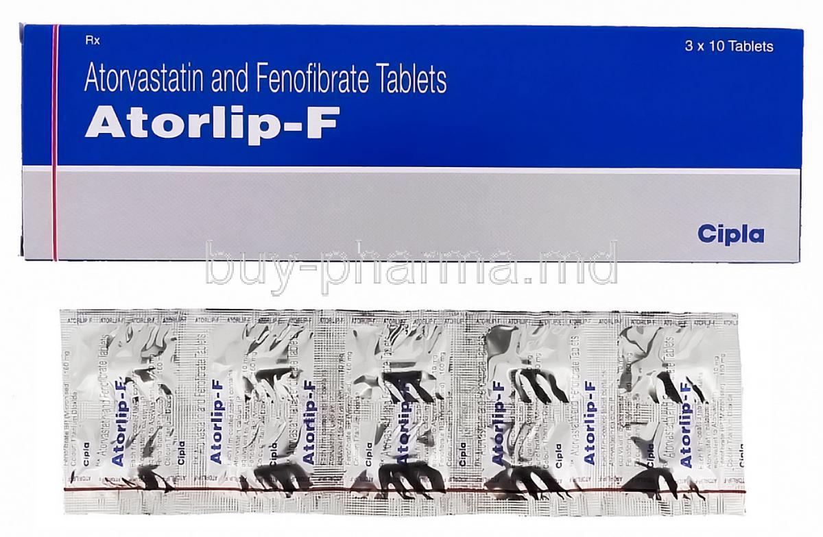 Atorlip-F,  Atorvastatin/ Fenofibrate Tablet