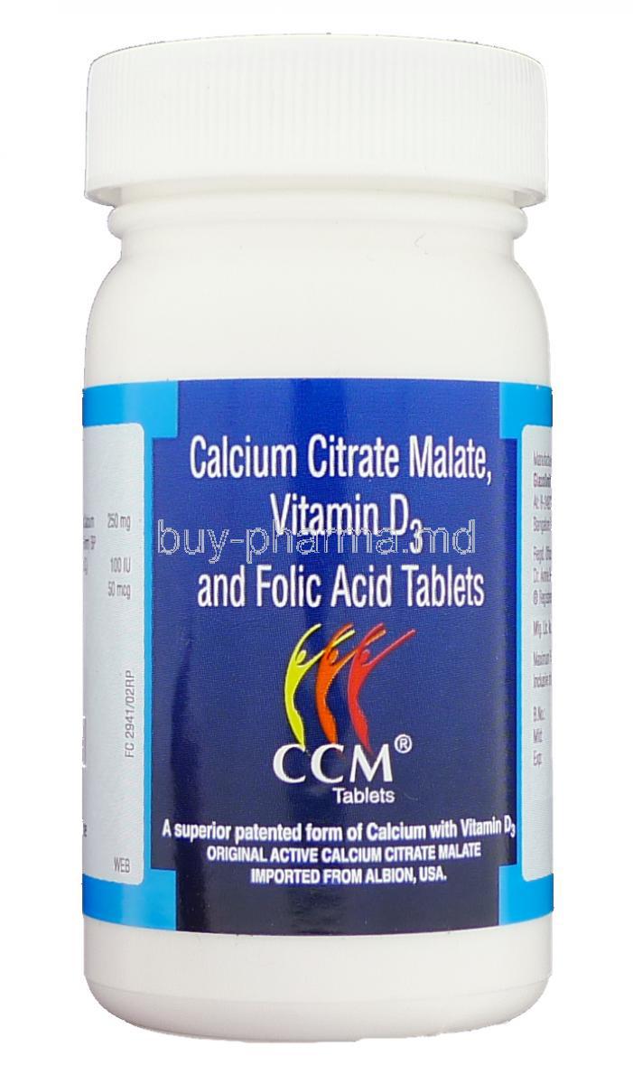 CCM, Calcium Citrate Malate / Folinic acid / Vitamin D3