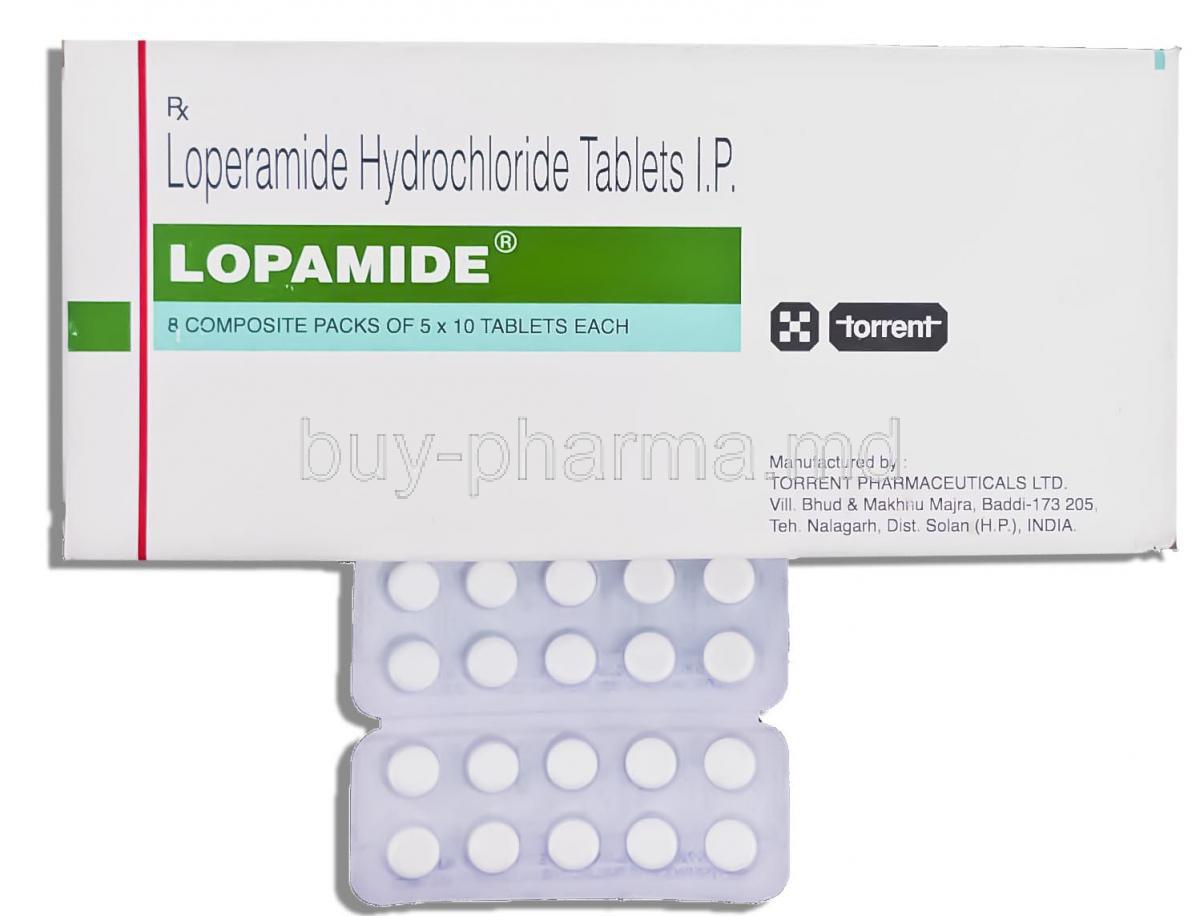 Lopamide, Generic Imodium,  Loperamide 2 Mg Tablet (Torrent Labs)