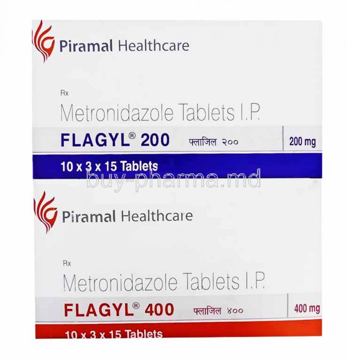 Flagyl, Metronidazole box
