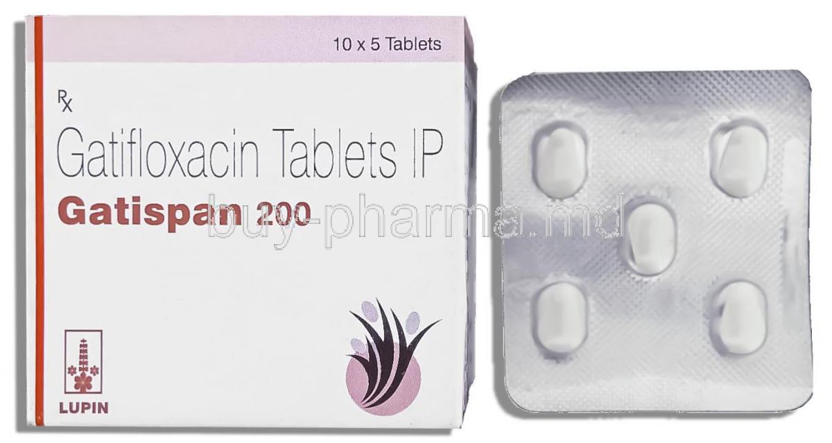 Gatispan, Generic Tequin, Gatifloxacin 200 mg Tablet