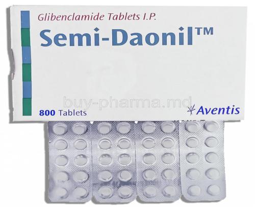 Semi Daonil, Generic  Glyburide, Glibenclamide 2.5 mg Tablet (Otsira Genetica)