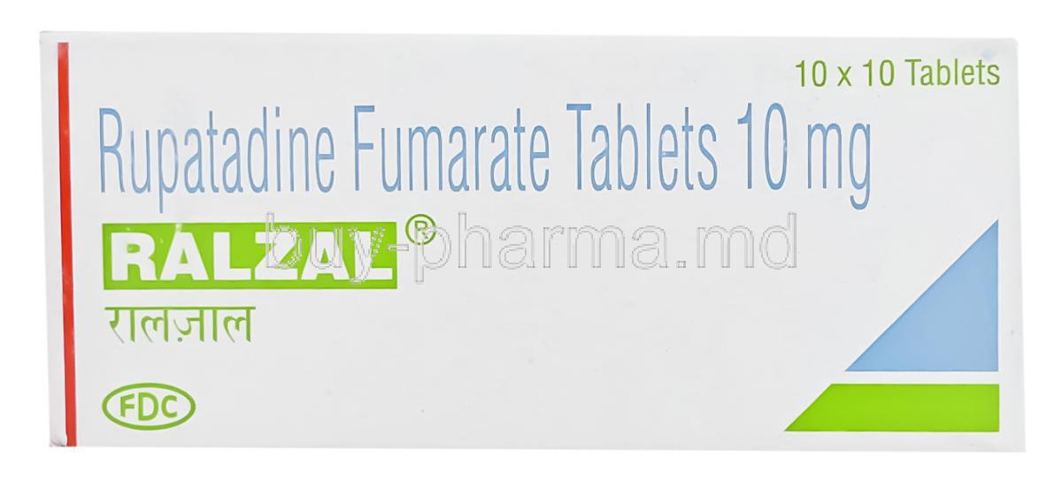 Ralzal, Generic  Ralif,  Rupatadine 10 Mg Tablets (FDC)