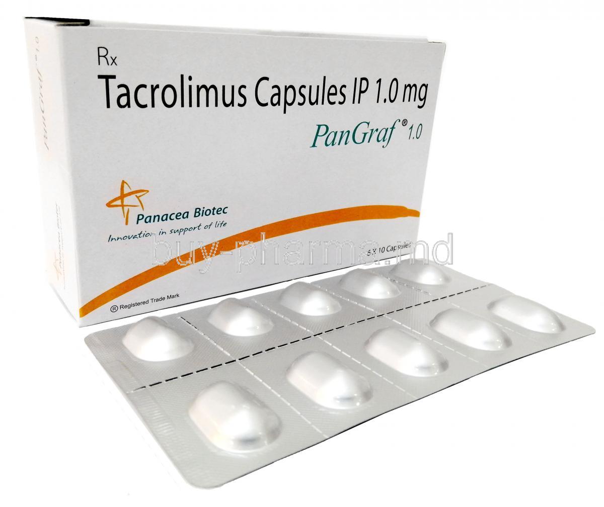 Pangraf, Tacrolimus 1mg, 60caps, Panacea Biotec Pharma, Box, Blisterpack
