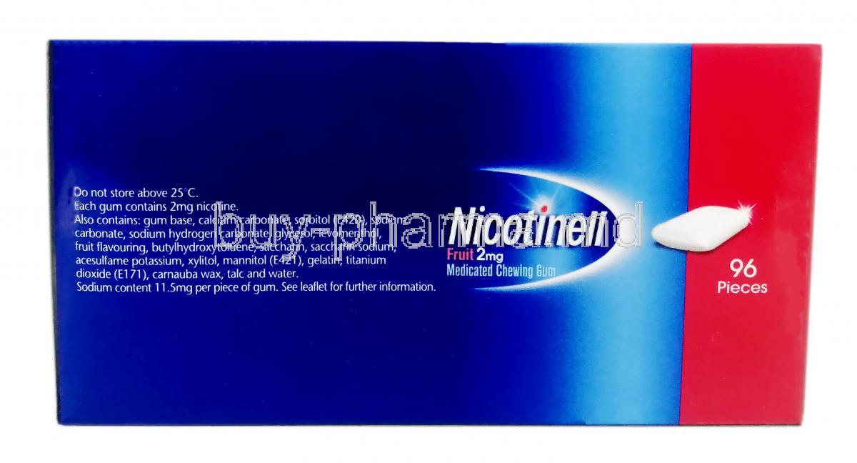 NICOTINELL FRUIT 4 MG 96 CHICLES MEDICAMENTOSOS