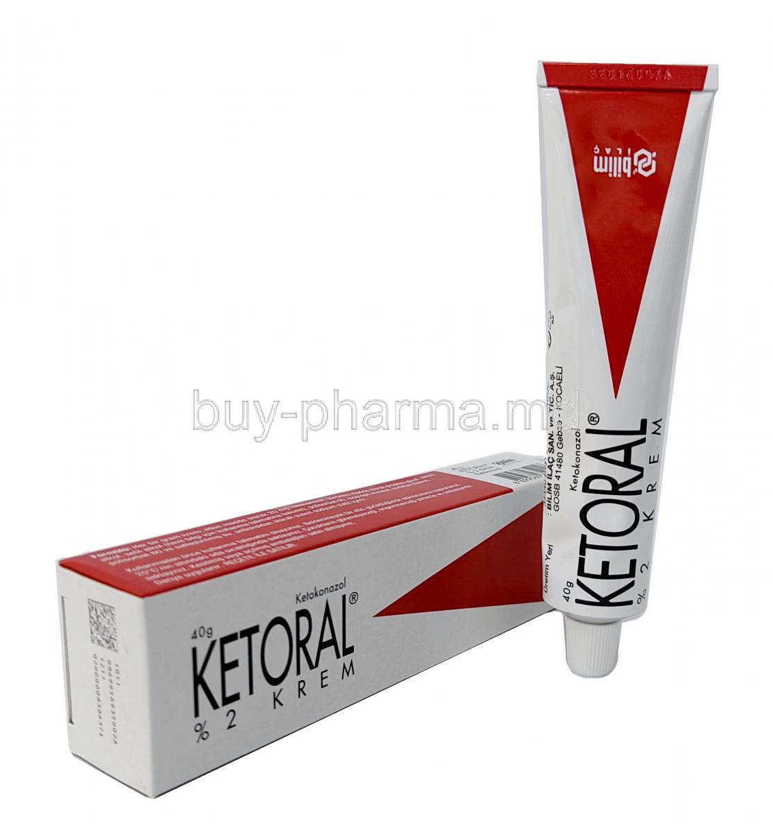 53149 Ketoral Cream Ketoconazole 2 Cream 40g Bilim Ilac San Box Tube