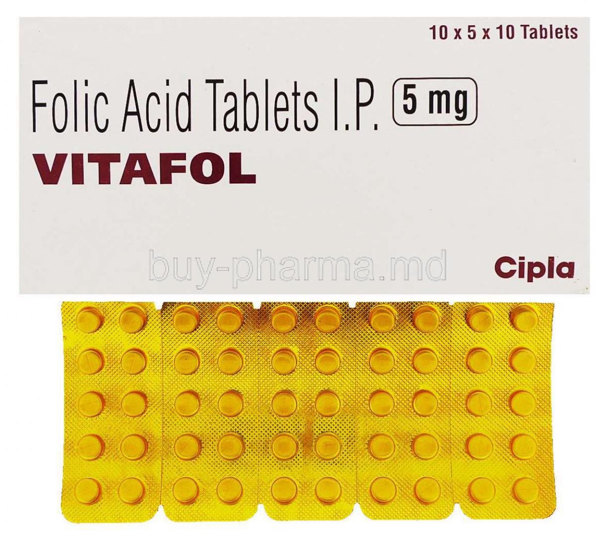 Vitafol,  Folic Acid 5 Mg