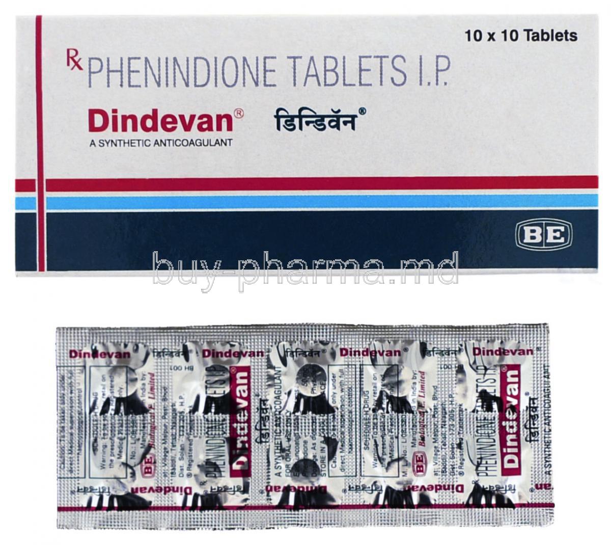 Dindevanm, Phenindione  (Biological E)