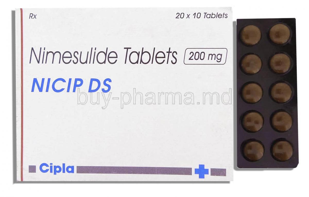Nicip DS, Nimesulide 200 Mg Tablets (Cipla)