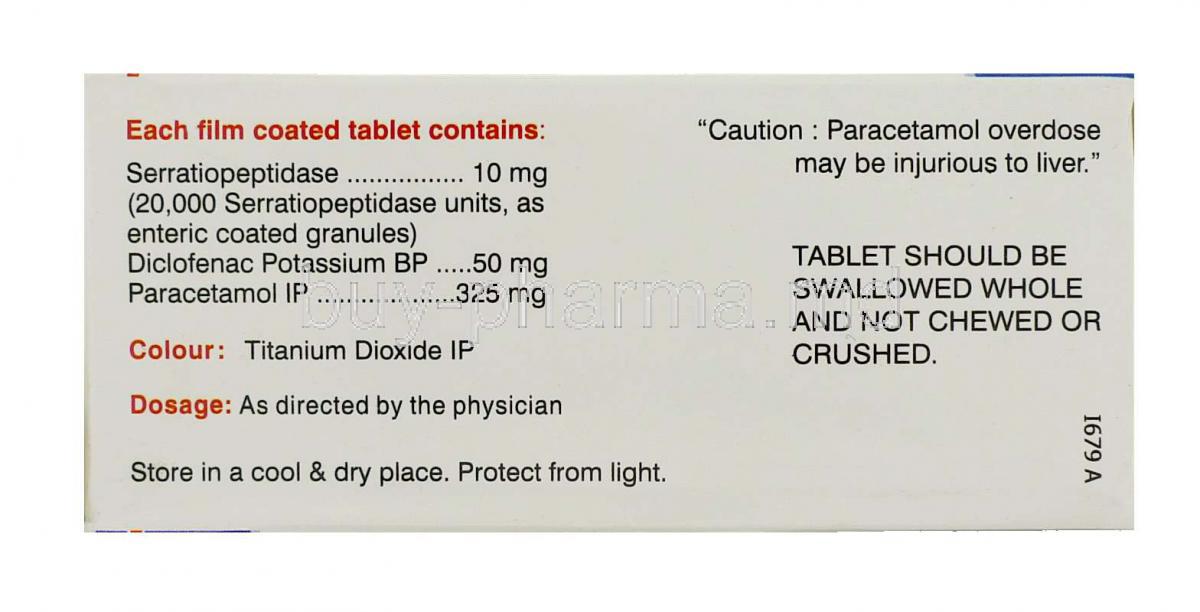 Seranac Diclofenane Sodium And Serratiopeptidase