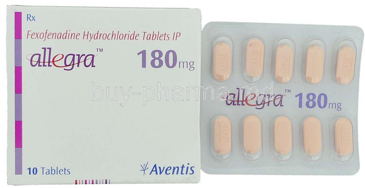 Allegra, Fexofenadine Hcl 180mg