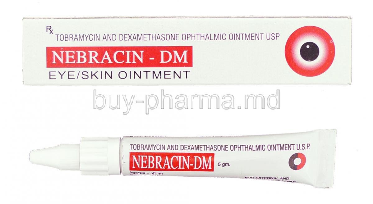 Nebracin-DM, Generic Tobradex, Tobramycin and Dexamethasone Eye Ointment