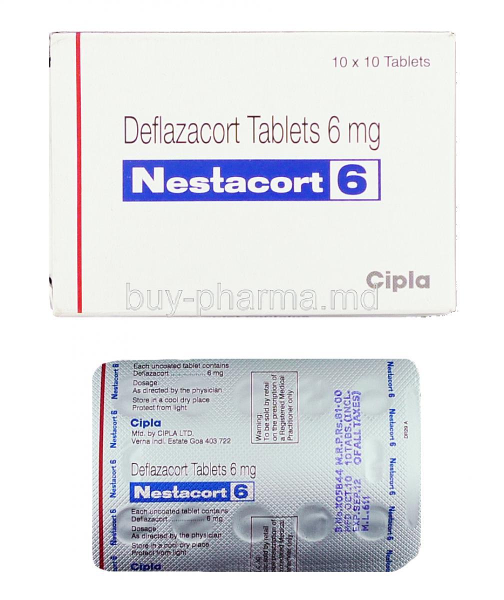 Nestacort, Generic Calcort, Deflazacort 6 mg