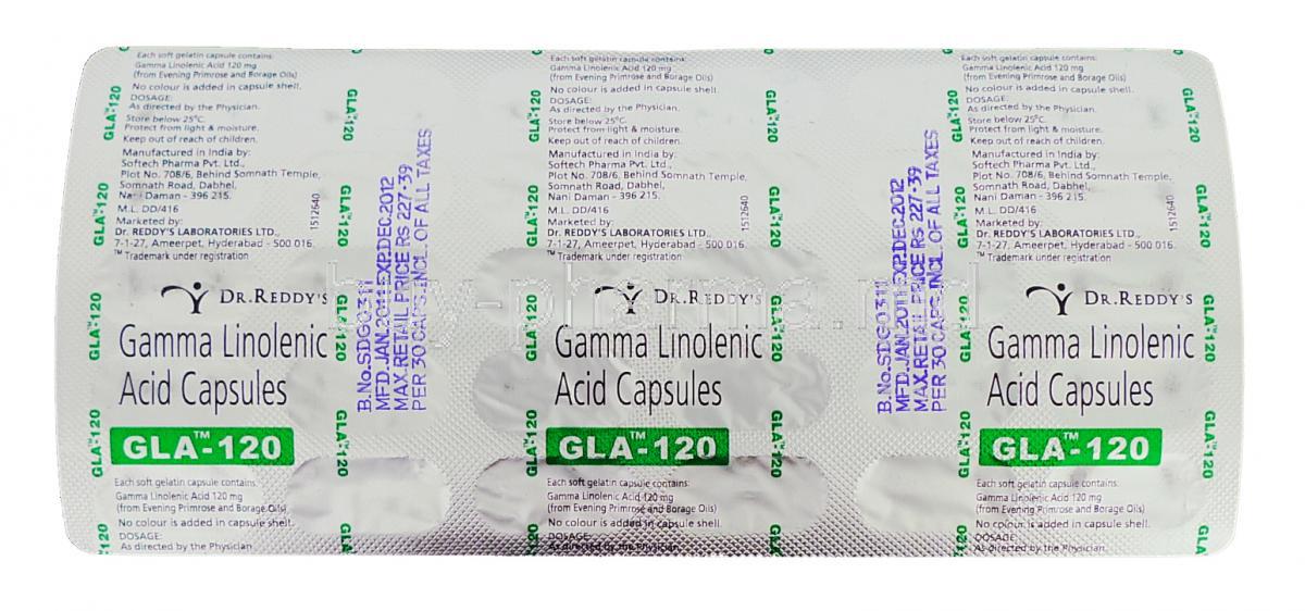 购买伽玛亚油酸膠囊 Gla 1 Gamma Linoleic Acid Online Buy Pharma Md