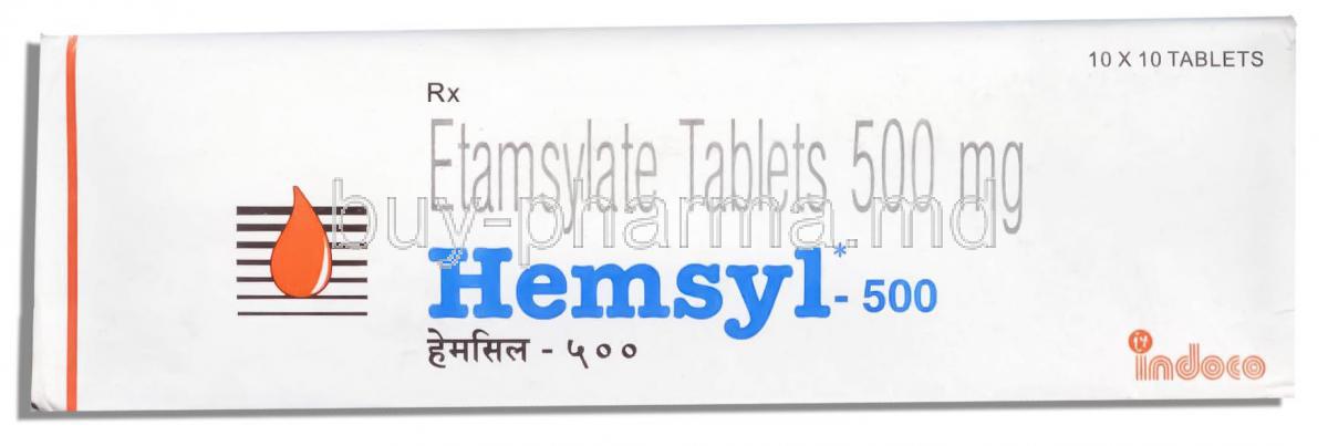 Hemsyl, Ethamsylate 250 Mg Tablet (Indoco)