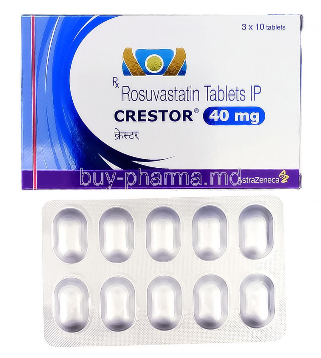 Crestor, Rosuvastatin 40mg Tablet
